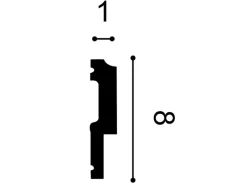 ORAC DECOR P9900F LUXXUS Flexible Stuck Leiste Wandleiste Friesleiste Profil 2 m 200 cm x 8 cm x 1 cm Weiß