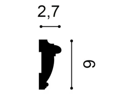 ORAC DECOR PX113 AXXENT Profilleiste Zierleiste Wand-Dekor-Fries-Leiste 2 m 200 cm x 6 cm x 2,7 cm Weiß