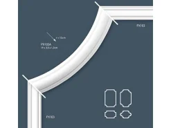 ORAC DECOR PX103 AXXENT Profilleiste Zierleiste Wand-Dekor-Fries-Leiste 2 m 200 cm x 2,5 cm x 1,2 cm Weiß