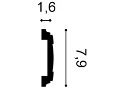 ORAC DECOR PX102 AXXENT Profilleiste Zierleiste Wand-Dekor-Fries-Leiste 2 m 200 cm x 7,9 cm x 1,6 cm Weiß