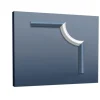 ORAC DECOR PX120A AXXENT Stuck Eckelement Wand-Fries-leisten Rahmen-Dekor-Profil 19 cm x 8,8 cm x 2 cm Weiß