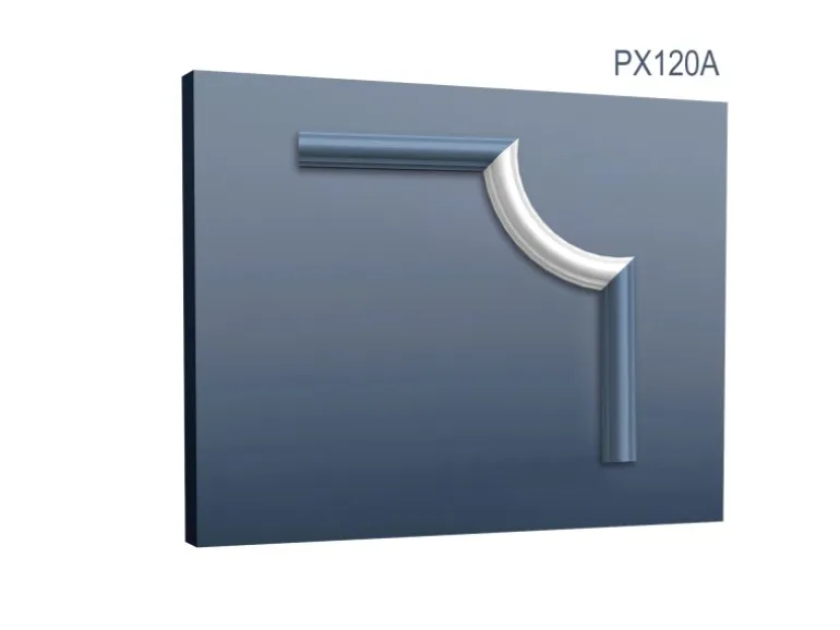 ORAC DECOR PX120A AXXENT Stuck Eckelement Wand-Fries-leisten Rahmen-Dekor-Profil 19 cm x 8,8 cm x 2 cm Weiß