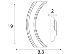 ORAC DECOR PX120A AXXENT Stuck Eckelement Wand-Fries-leisten Rahmen-Dekor-Profil 19 cm x 8,8 cm x 2 cm Weiß