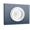 ORAC DECOR R07 LUXXUS DeckenroSette Stuck RoSette StuckroSette Klassisch 26 cm x 3 cm Weiß