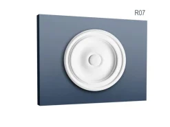 ORAC DECOR R07 LUXXUS DeckenroSette Stuck RoSette StuckroSette Klassisch 26 cm x 3 cm Weiß