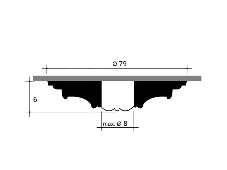 ORAC DECOR R24 LUXXUS DeckenroSette StuckroSette Dekor Stuck RoSette 79 cm x 6 cm Weiß