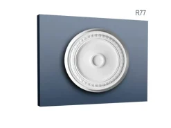 ORAC DECOR R77 LUXXUS DeckenroSette dekorative Stuck RoSette Lampenschirm 62 cm x 4,2 cm Weiß