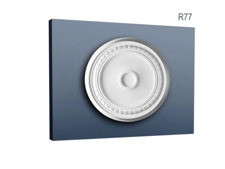 ORAC DECOR R77 LUXXUS DeckenroSette dekorative Stuck RoSette Lampenschirm 62 cm x 4,2 cm Weiß