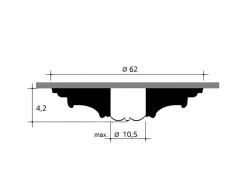 ORAC DECOR R77 LUXXUS DeckenroSette dekorative Stuck RoSette Lampenschirm 62 cm x 4,2 cm Weiß