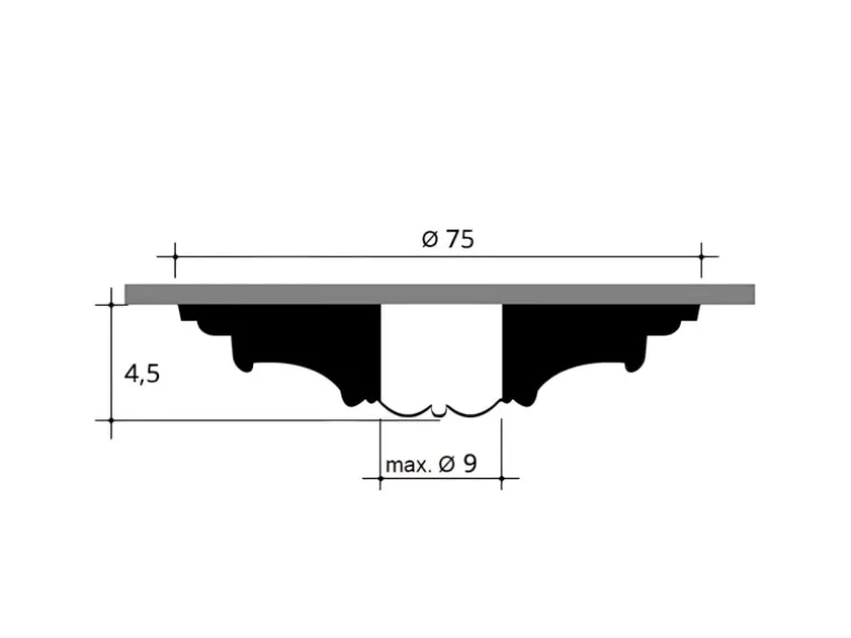 ORAC DECOR R27 LUXXUS DeckenroSette Stuck-RoSette Akanthus-Blatt Dekor 75 cm x 4,5 cm Weiß
