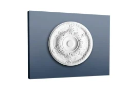 ORAC DECOR R18 LUXXUS DeckenroSette Lampen-RoSette dekorative StuckroSette 49 cm x 4,7 cm Weiß