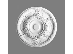 ORAC DECOR R18 LUXXUS DeckenroSette Lampen-RoSette dekorative StuckroSette 49 cm x 4,7 cm Weiß