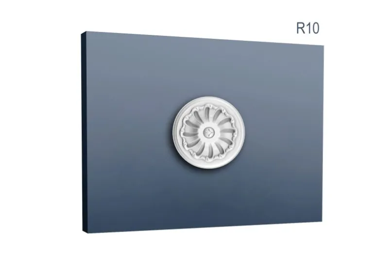 ORAC DECOR R10 LUXXUS Decken-RoSette Stuck Gesimse Wand Dekor Element 15 cm x 4,2 cm Weiß