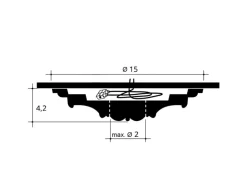 ORAC DECOR R10 LUXXUS Decken-RoSette Stuck Gesimse Wand Dekor Element 15 cm x 4,2 cm Weiß