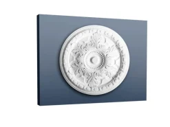 ORAC DECOR R23 LUXXUS DeckenroSette Stuck-RoSette Dekor Akanthus-Blätter 71 cm x 4,4 cm Weiß