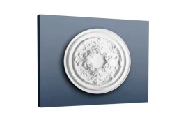 ORAC DECOR R52 LUXXUS DeckenroSette Stuck Wand Dekor RoSette StuckroSette 69,5 cm x 4,8 cm Weiß