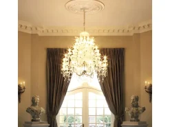 ORAC DECOR R52 LUXXUS DeckenroSette Stuck Wand Dekor RoSette StuckroSette 69,5 cm x 4,8 cm Weiß