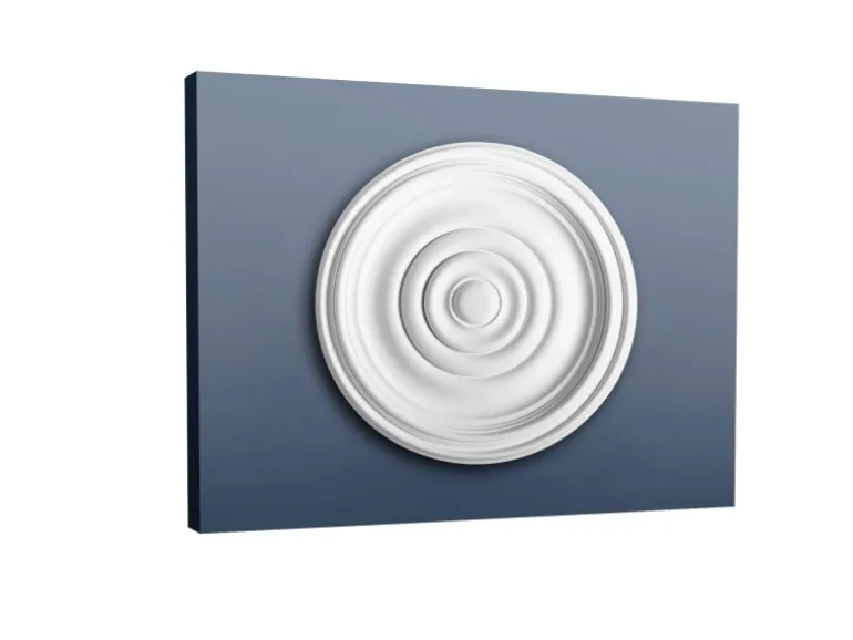 ORAC DECOR R08 LUXXUS DeckenroSette Stuck RoSette StuckroSette Klassisch 38 cm x 4,2 cm Weiß