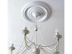 ORAC DECOR R08 LUXXUS DeckenroSette Stuck RoSette StuckroSette Klassisch 38 cm x 4,2 cm Weiß