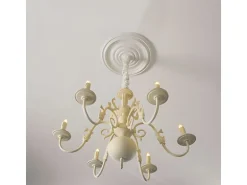 ORAC DECOR R08 LUXXUS DeckenroSette Stuck RoSette StuckroSette Klassisch 38 cm x 4,2 cm Weiß