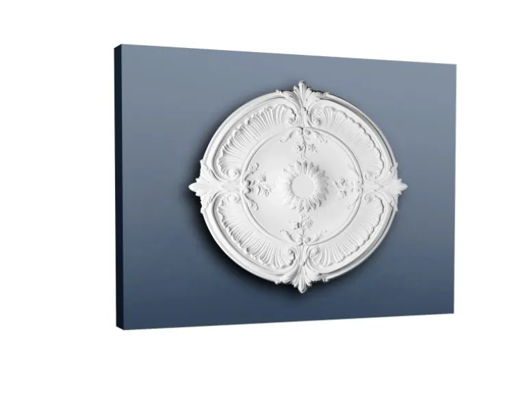 ORAC DECOR R73 LUXXUS DeckenroSette Stuck RoSette Zierprofil Dekor-Element 70 cm x 5,9 cm Weiß