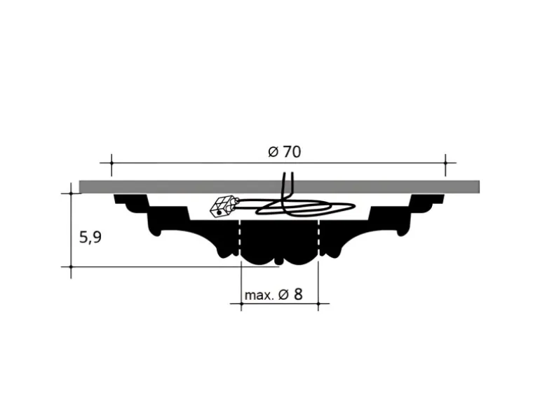 ORAC DECOR R73 LUXXUS DeckenroSette Stuck RoSette Zierprofil Dekor-Element 70 cm x 5,9 cm Weiß