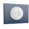 ORAC DECOR R17 LUXXUS DeckenroSette Stuck-Lampen-RoSette Blätter-Dekor 47 cm x 3,5 cm Weiß
