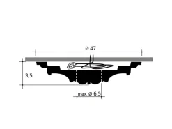 ORAC DECOR R17 LUXXUS DeckenroSette Stuck-Lampen-RoSette Blätter-Dekor 47 cm x 3,5 cm Weiß