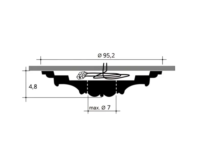 ORAC DECOR R64 LUXXUS hochwertige DeckenroSette Lampen Dekor Stuck RoSette 95,2 cm x 4,8 cm Weiß