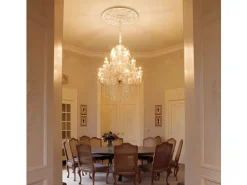 ORAC DECOR R64 LUXXUS hochwertige DeckenroSette Lampen Dekor Stuck RoSette 95,2 cm x 4,8 cm Weiß