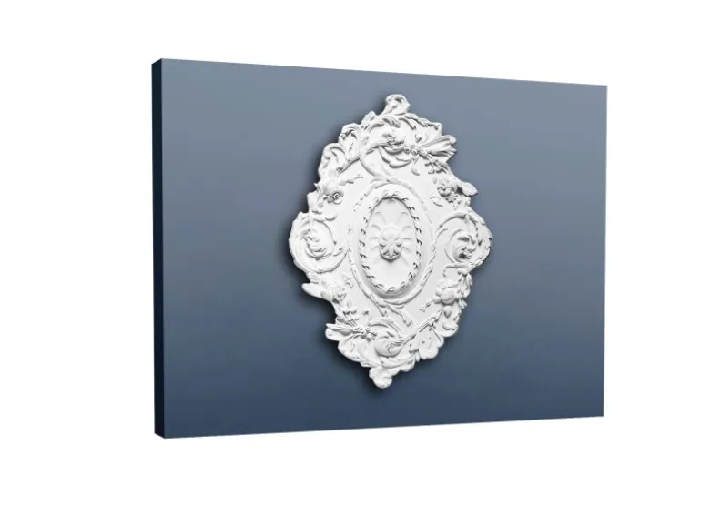 ORAC DECOR R22 LUXXUS Ovale Decken-Wand-RoSette Dekor StuckroSette 77 x 52 cm 77,5 cm x 53 cm Weiß