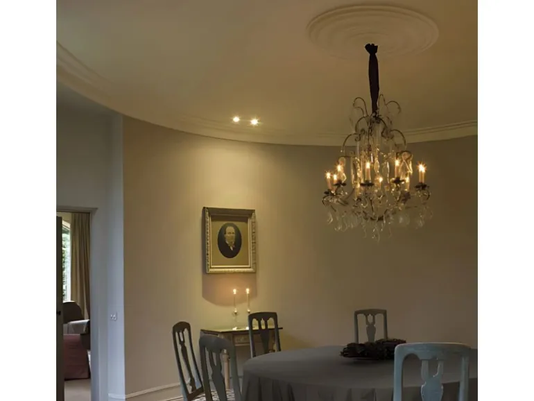 ORAC DECOR R40 LUXXUS Stuck DeckenroSette Lampen-Schirm-RoSette Ring-Dekor 74,5 cm x 3,1 cm Weiß