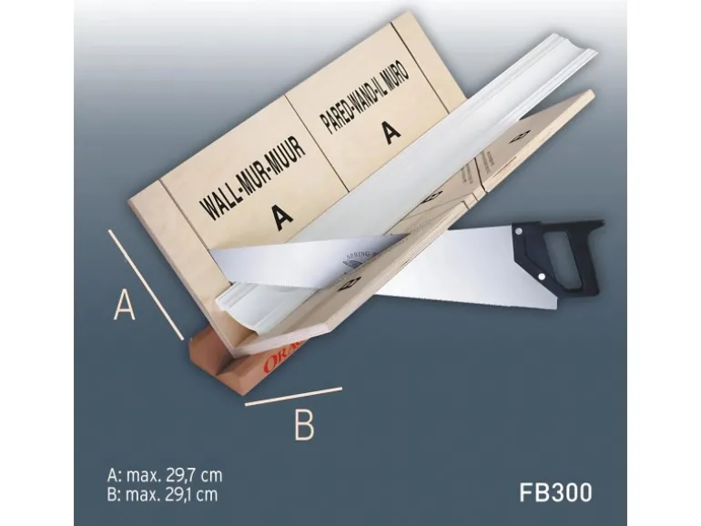 ORAC DECOR Set Gehrungslade Säge FB300, max. Verarbeitungsgröße 29,7 cm x 29,1 cm 44,5 cm x 24,5 cm x 81 cm Weiß