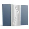 ORAC DECOR W213 3D Wandpaneel Wandvertäfelung Akustikpaneel Stuckleiste 2 m 200 cm x 1,6 cm x 25 cm Weiß