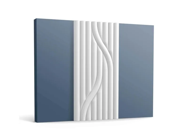 ORAC DECOR W213 3D Wandpaneel Wandvertäfelung Akustikpaneel Stuckleiste 2 m 200 cm x 1,6 cm x 25 cm Weiß