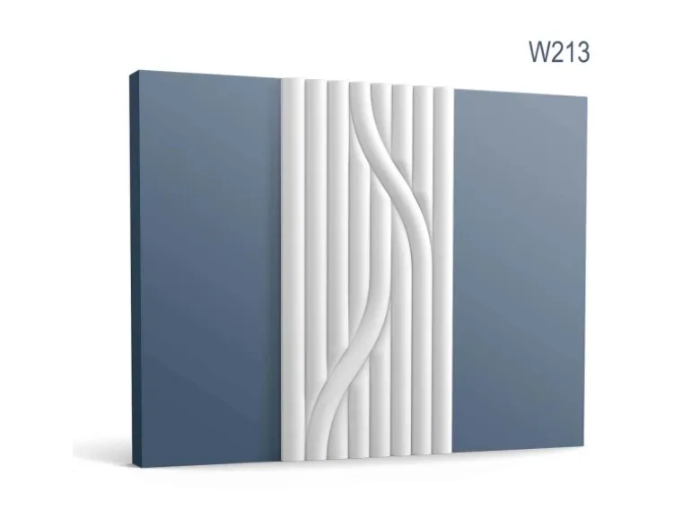 ORAC DECOR W213 3D Wandpaneel Wandvertäfelung Akustikpaneel Stuckleiste 2 m 200 cm x 1,6 cm x 25 cm Weiß