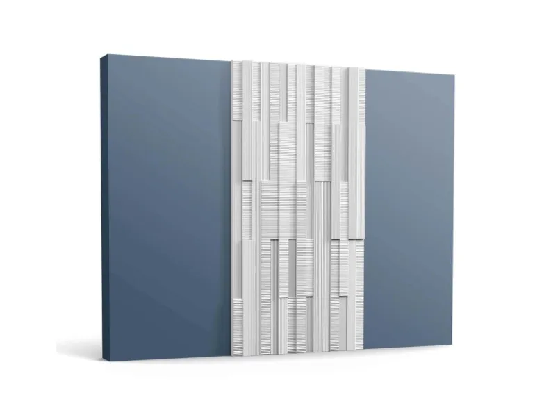 ORAC DECOR W216 3D Wandpaneel Wandvertäfelung Akustikpaneel Stuckleiste 2 m 200 cm x 1,6 cm x 25 cm Weiß