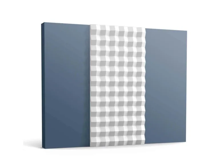 ORAC DECOR W115 3D Wandpaneel Wandvertäfelung Akustikpaneel Stuckleiste 2 m 200 cm x 2,3 cm x 25 cm Weiß