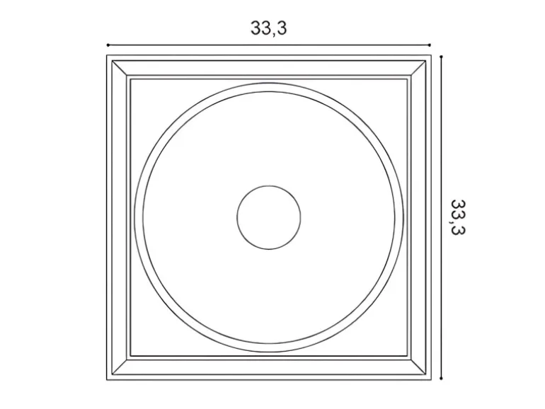 ORAC DECOR W122 LUXXUS AUTOIRE 3D Wandpaneel Wandpaneel Zierelement 0,11 m2 33,3 cm x 33,3 cm x 2,6 cm Weiß