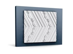 ORAC DECOR W130 LUXXUS CHEVRON 3D Wandpaneel Wandpaneel Zierelement 2 m 200 cm x 40 cm x 1,9 cm Weiß