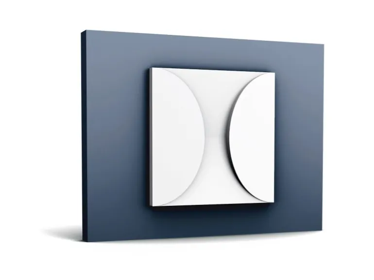 ORAC DECOR W107 MODERN CIRCLE 3D Wandpaneel Zierlement, 33,3 cm x 33,3 cm x 2,9 cm Weiß