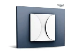 ORAC DECOR W107 MODERN CIRCLE 3D Wandpaneel Zierlement, 33,3 cm x 33,3 cm x 2,9 cm Weiß