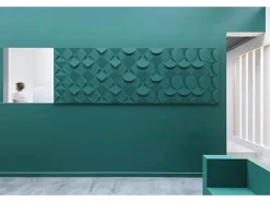 ORAC DECOR W107 MODERN CIRCLE 3D Wandpaneel Zierlement, 33,3 cm x 33,3 cm x 2,9 cm Weiß