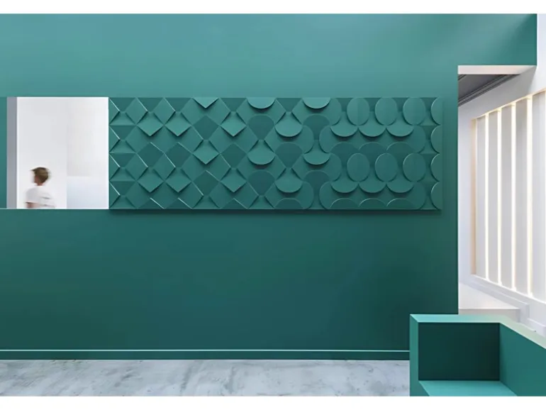 ORAC DECOR W107 MODERN CIRCLE 3D Wandpaneel Zierlement, 33,3 cm x 33,3 cm x 2,9 cm Weiß