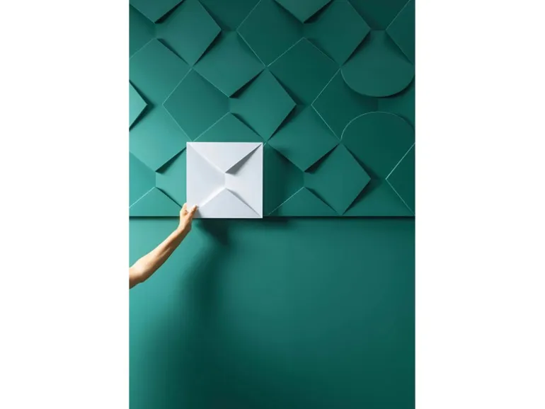 ORAC DECOR W107 MODERN CIRCLE 3D Wandpaneel Zierlement, 33,3 cm x 33,3 cm x 2,9 cm Weiß