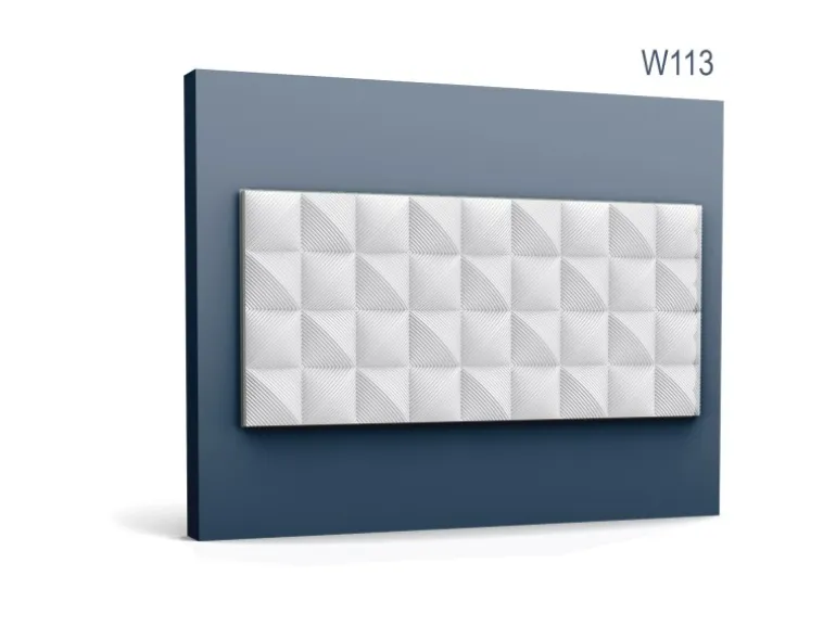 ORAC DECOR W113 MODERN COBBLE 3D Wandpaneel Zierelement 2 m 200 cm x 2,2 cm x 25 cm Weiß