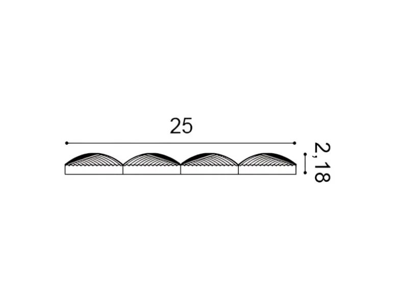 ORAC DECOR W113 MODERN COBBLE 3D Wandpaneel Zierelement 2 m 200 cm x 2,2 cm x 25 cm Weiß