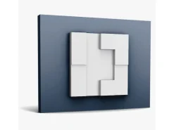 ORAC DECOR W103 MODERN CUBI 3D Wandpaneel Zierlement, 33,3 cm x 33,3 cm x 2,5 cm Weiß