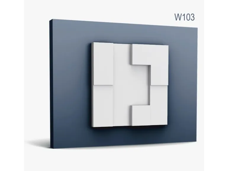 ORAC DECOR W103 MODERN CUBI 3D Wandpaneel Zierlement, 33,3 cm x 33,3 cm x 2,5 cm Weiß