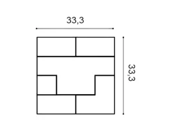 ORAC DECOR W103 MODERN CUBI 3D Wandpaneel Zierlement, 33,3 cm x 33,3 cm x 2,5 cm Weiß